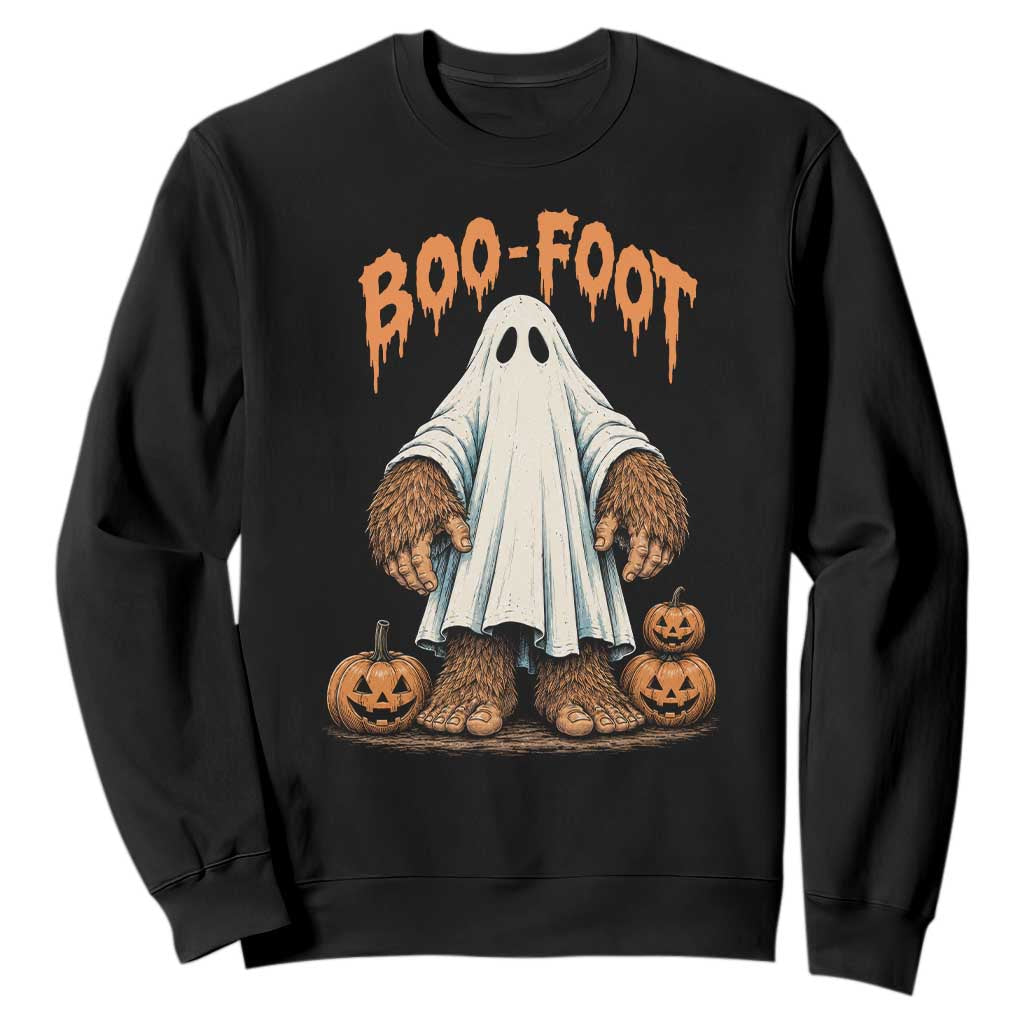 Funny Boo Foot Bigfoot Ghost Halloween Sweatshirt Spooky Sasquatch Cryptid Lover