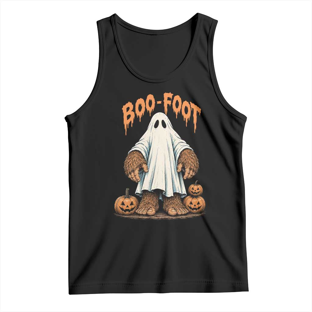 Funny Boo Foot Bigfoot Ghost Halloween Tank Top Spooky Sasquatch Cryptid Lover