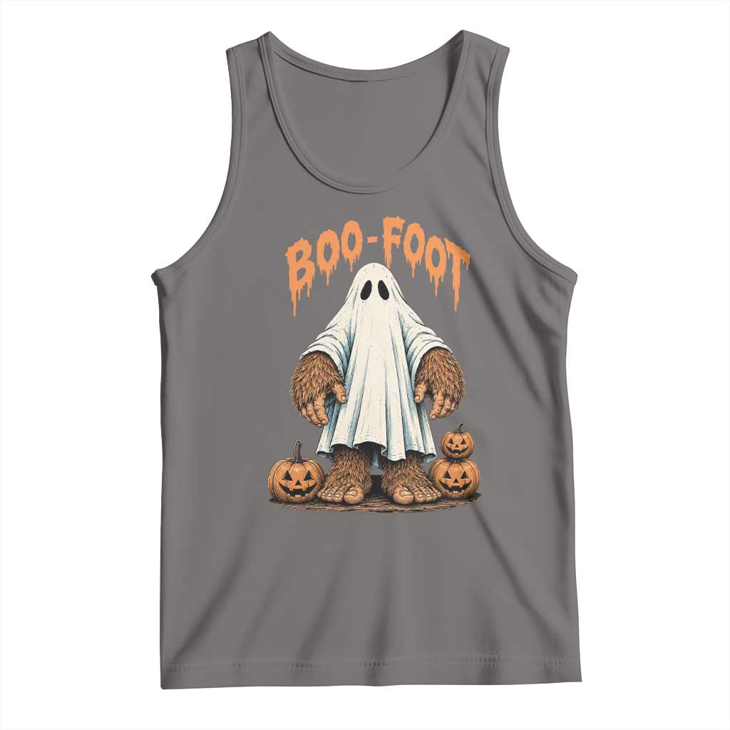 Funny Boo Foot Bigfoot Ghost Halloween Tank Top Spooky Sasquatch Cryptid Lover