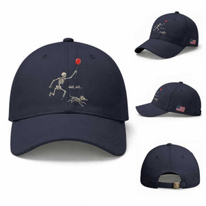 Well Shit Skeleton Lost Balloon Dog Gothic Halloween Baseball Cap