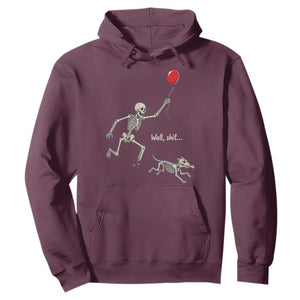 Well Shit Skeleton Lost Balloon Dog Gothic Halloween Hoodie