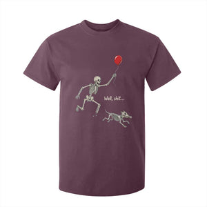 Well Shit Skeleton Lost Balloon Dog Gothic Halloween T Shirt For Kid