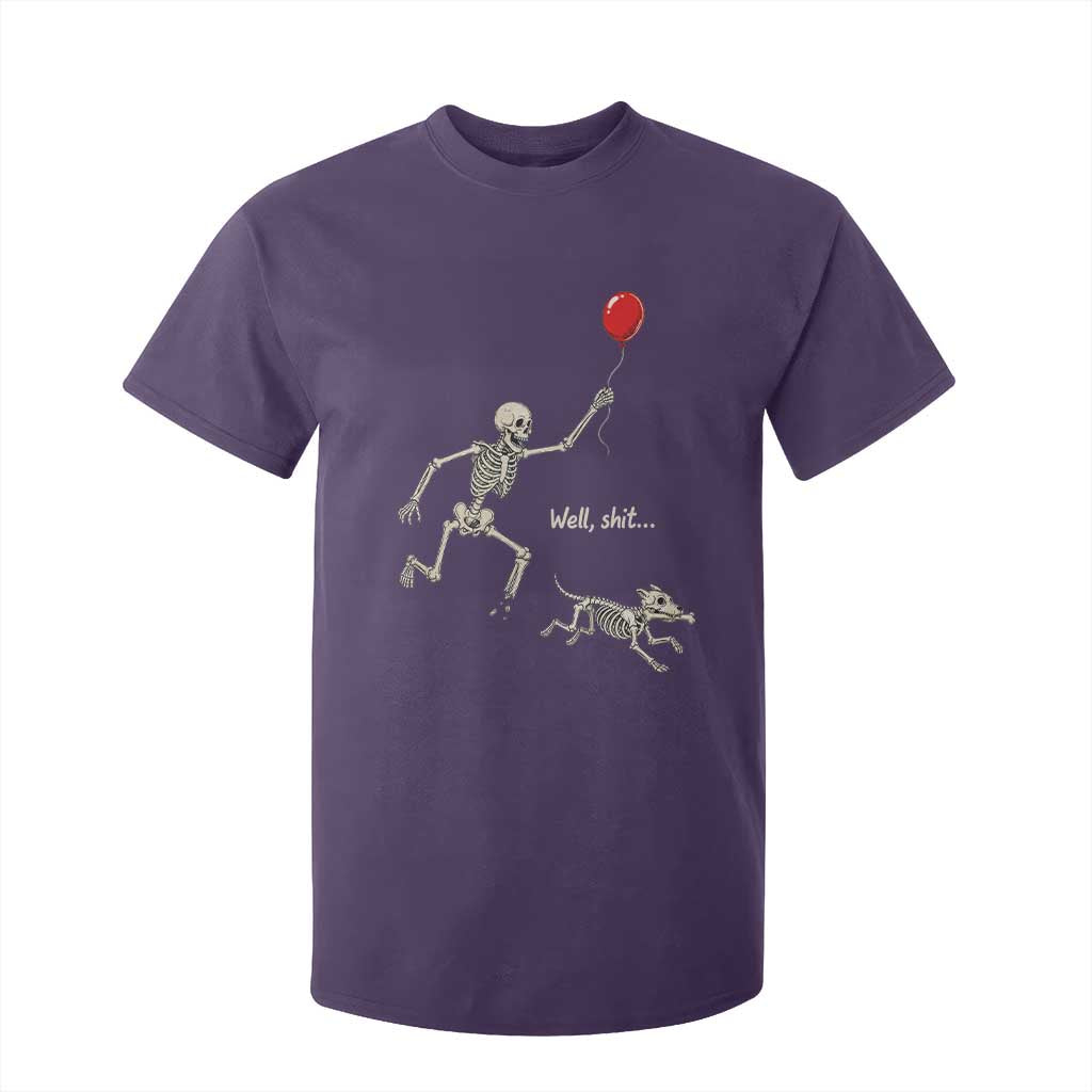 Well Shit Skeleton Lost Balloon Dog Gothic Halloween T Shirt For Kid