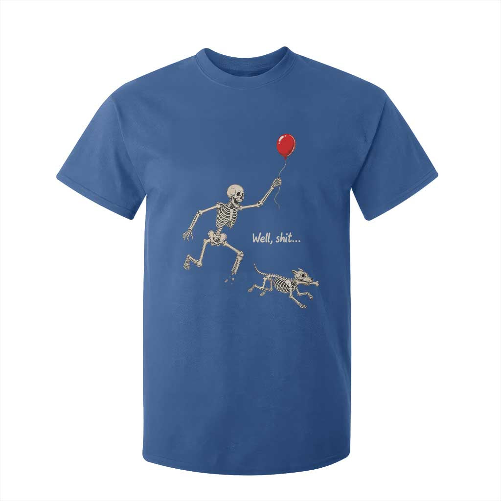 Well Shit Skeleton Lost Balloon Dog Gothic Halloween T Shirt For Kid