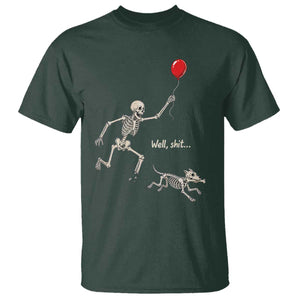Well Shit Skeleton Lost Balloon Dog Gothic Halloween T Shirt