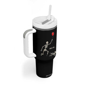 Well Shit Skeleton Lost Balloon Dog Gothic Halloween Tumbler With Handle