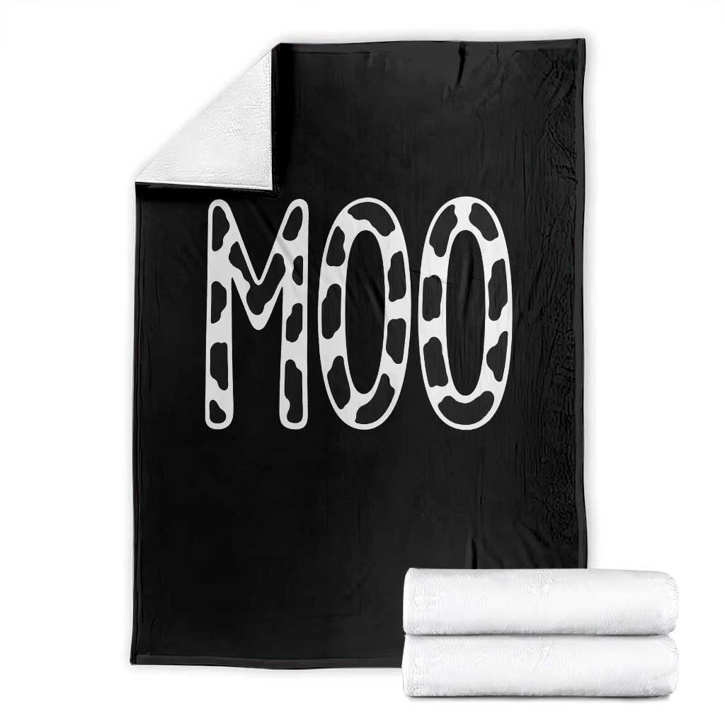 Moo Funny Cow Lover Throw Blanket Adult Costume Halloween Print