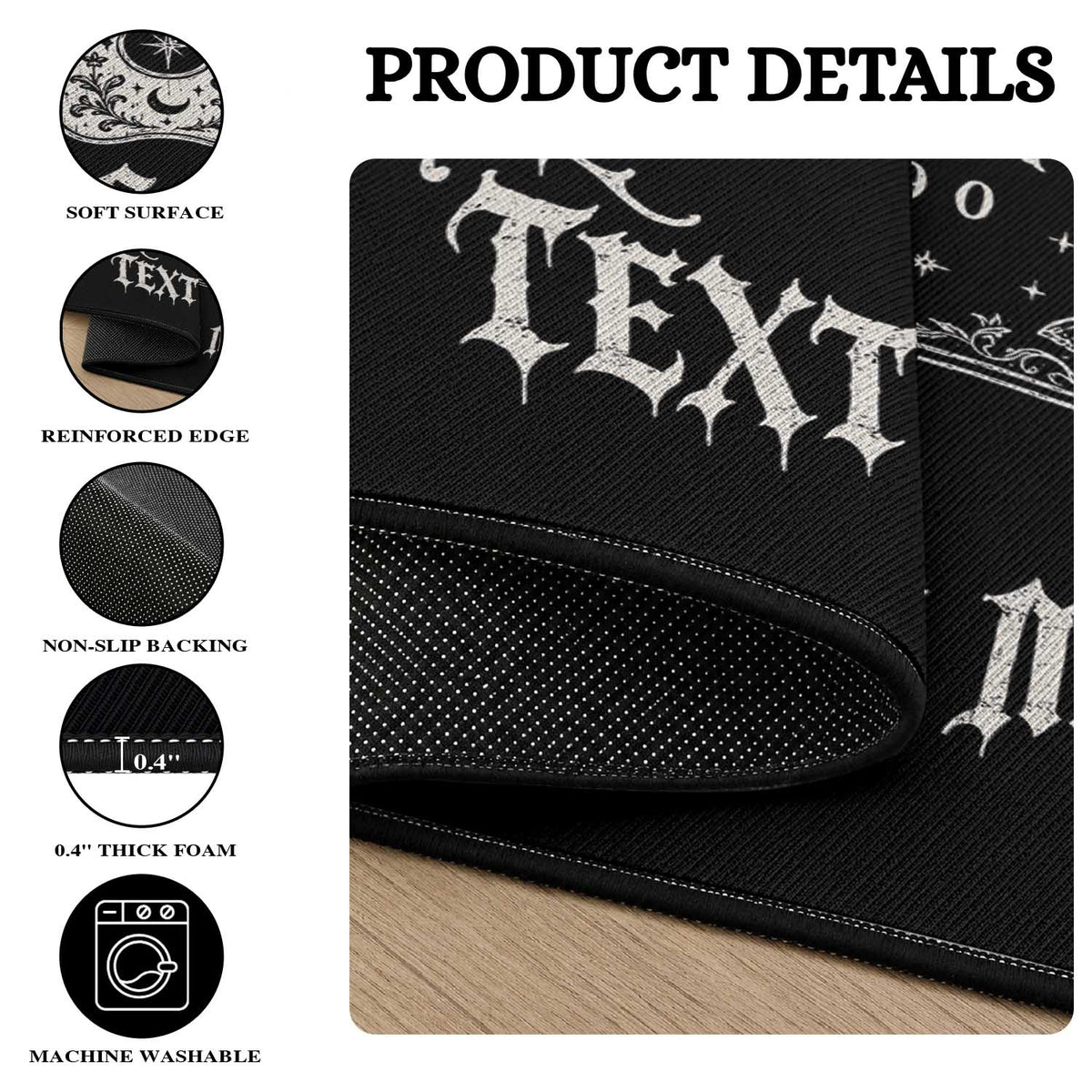Hold On I Am Texting My Mom Gothic Halloween Round Rug Funny Talking board