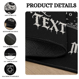 Hold On I Am Texting My Mom Gothic Halloween Round Rug Funny Talking board