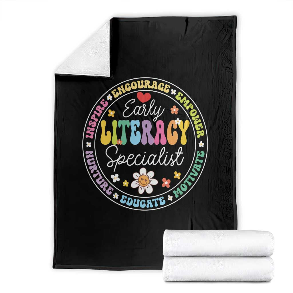 Early Literacy Specialist Throw Blanket Reading Dyslexia Awareness Month