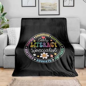 Early Literacy Specialist Throw Blanket Reading Dyslexia Awareness Month