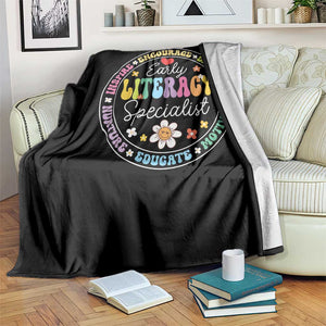 Early Literacy Specialist Throw Blanket Reading Dyslexia Awareness Month