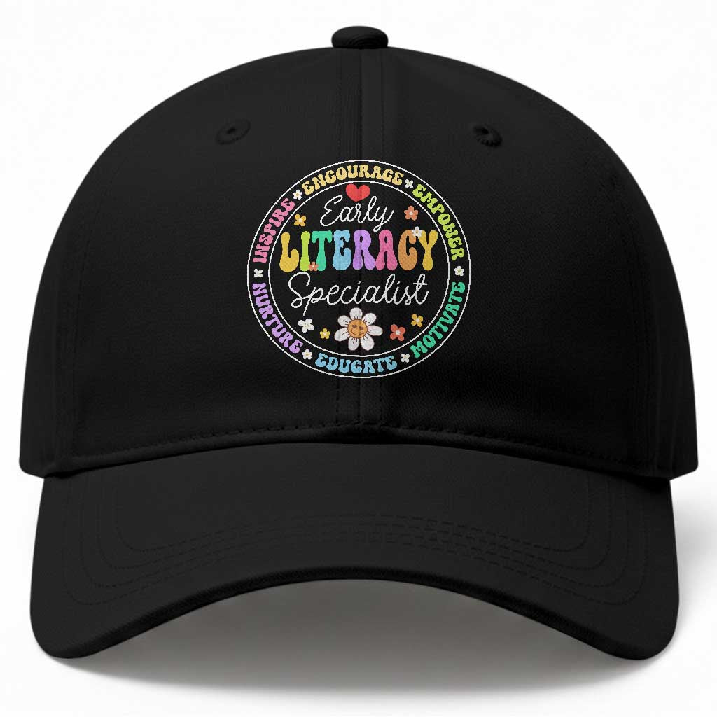 Early Literacy Specialist Baseball Cap Reading Dyslexia Awareness Month