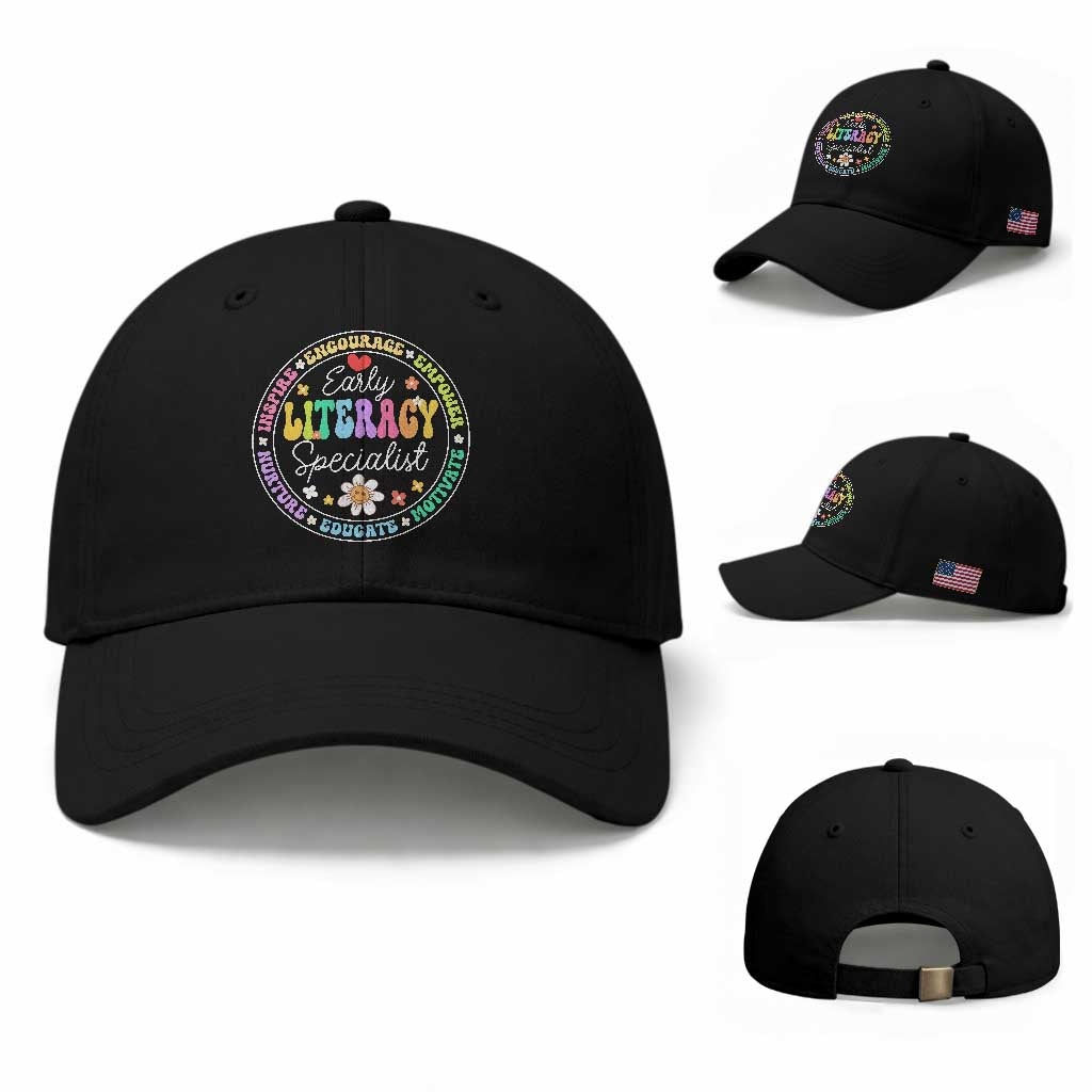 Early Literacy Specialist Baseball Cap Reading Dyslexia Awareness Month