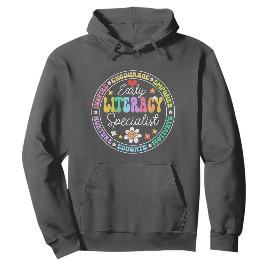 Early Literacy Specialist Hoodie Reading Dyslexia Awareness Month