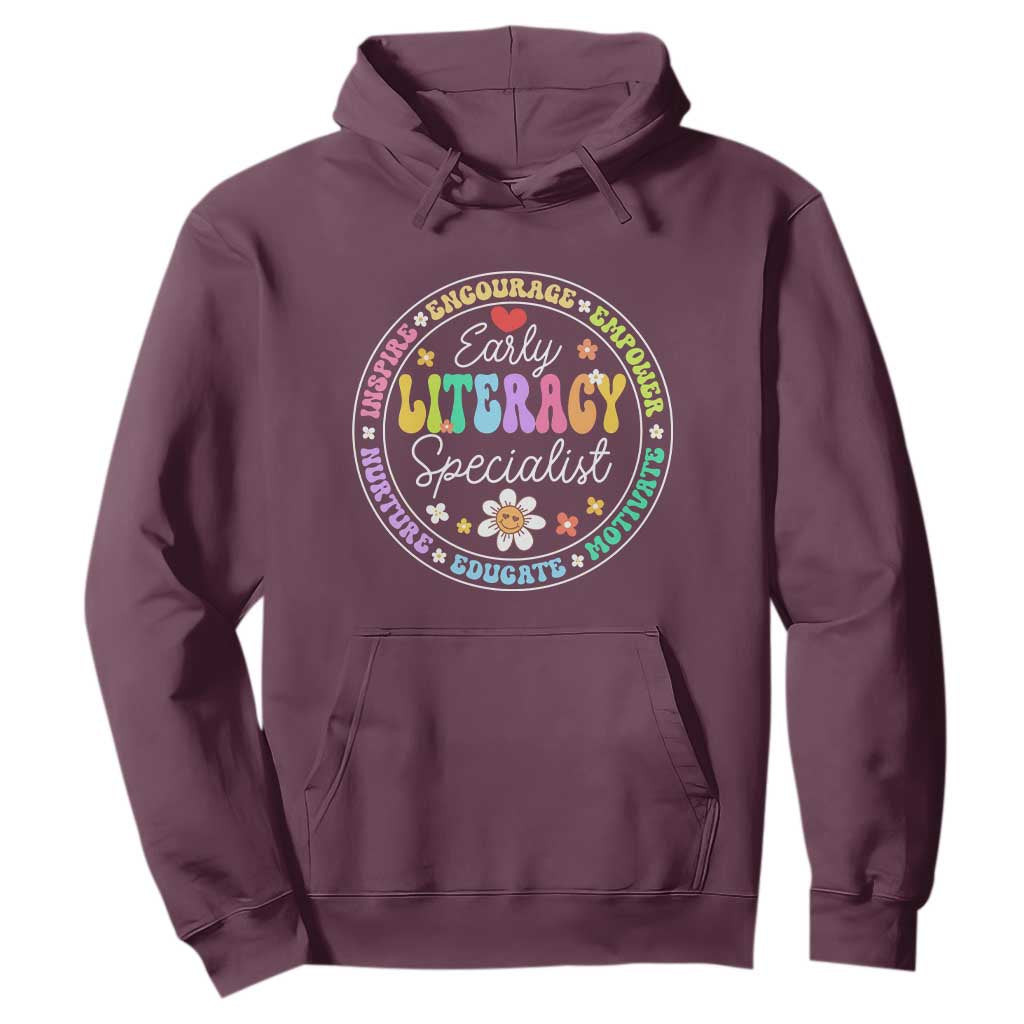 Early Literacy Specialist Hoodie Reading Dyslexia Awareness Month