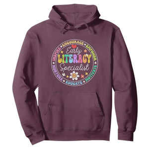 Early Literacy Specialist Hoodie Reading Dyslexia Awareness Month
