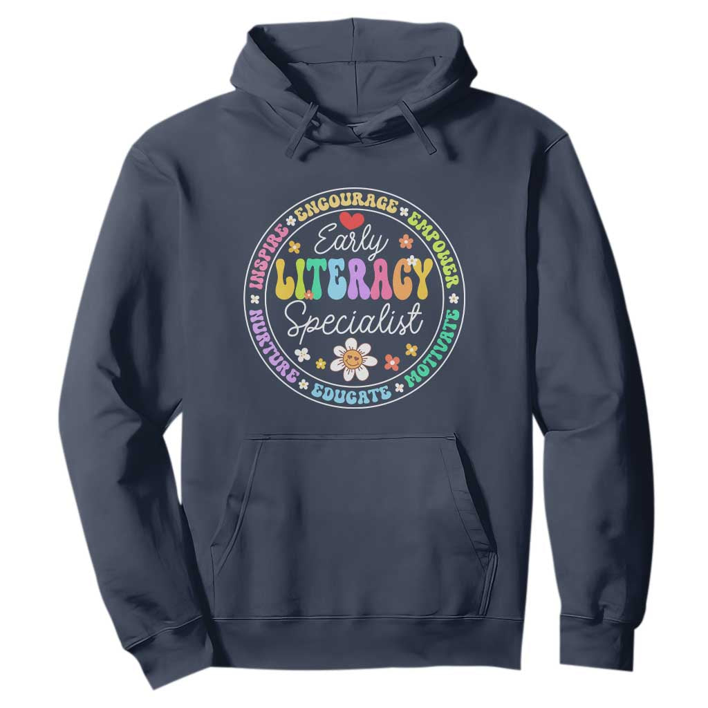 Early Literacy Specialist Hoodie Reading Dyslexia Awareness Month