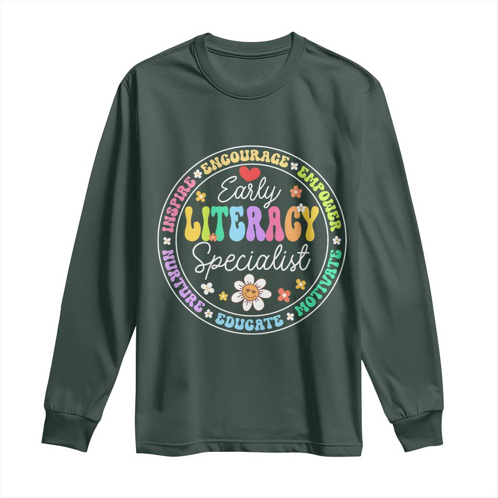 Early Literacy Specialist Long Sleeve Shirt Reading Dyslexia Awareness Month