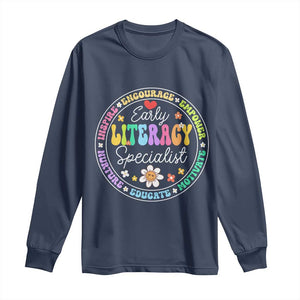 Early Literacy Specialist Long Sleeve Shirt Reading Dyslexia Awareness Month