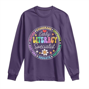 Early Literacy Specialist Long Sleeve Shirt Reading Dyslexia Awareness Month