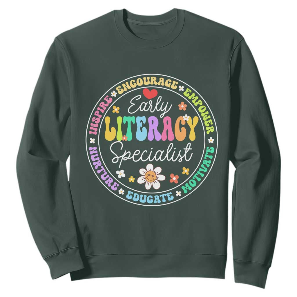 Early Literacy Specialist Sweatshirt Reading Dyslexia Awareness Month