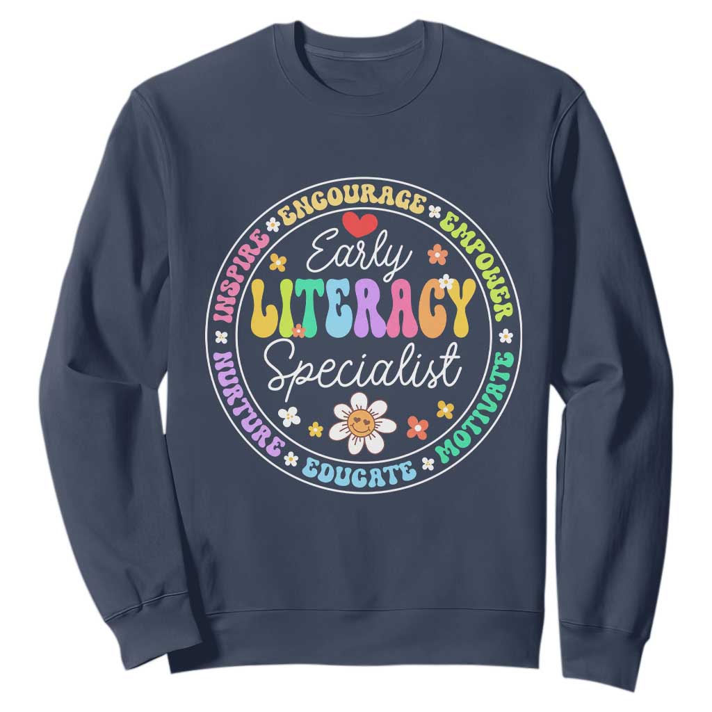 Early Literacy Specialist Sweatshirt Reading Dyslexia Awareness Month