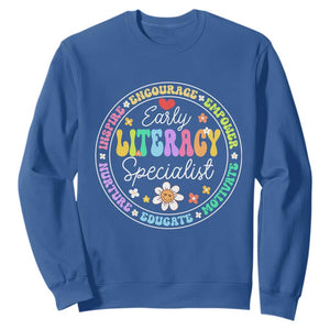Early Literacy Specialist Sweatshirt Reading Dyslexia Awareness Month