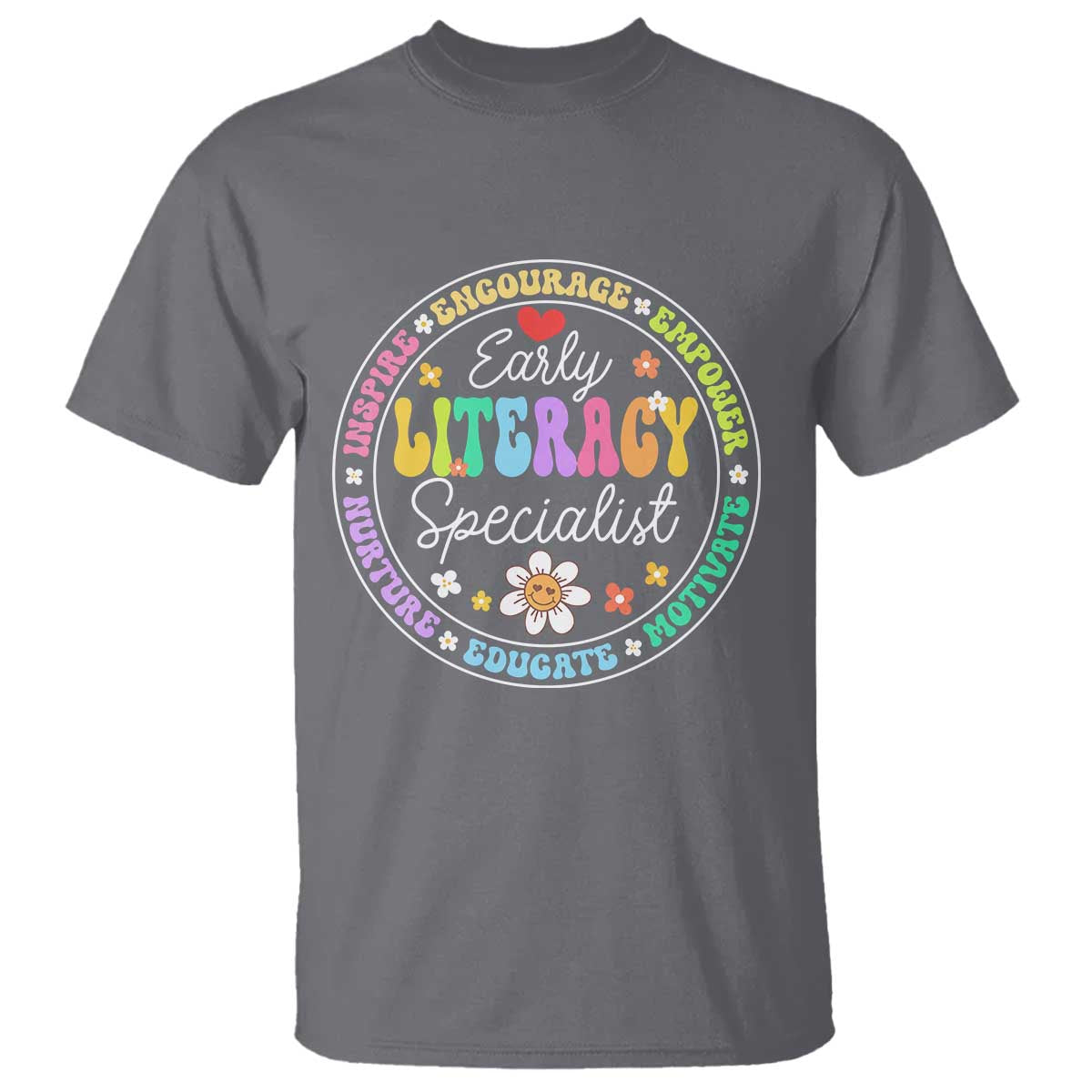 Early Literacy Specialist T Shirt Reading Dyslexia Awareness Month