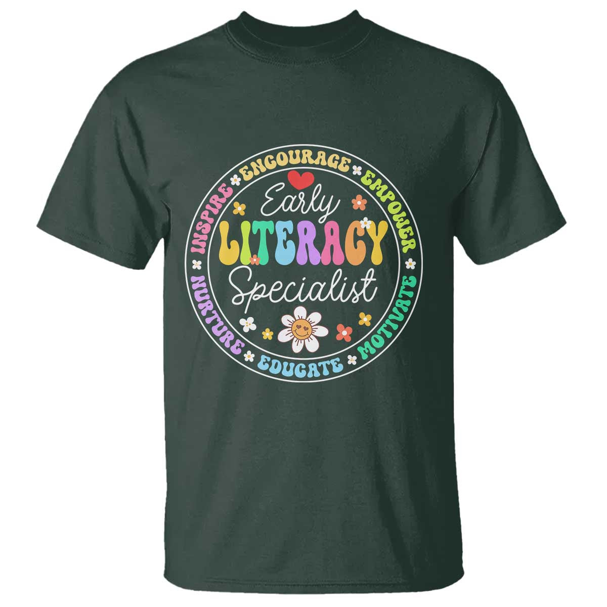 Early Literacy Specialist T Shirt Reading Dyslexia Awareness Month