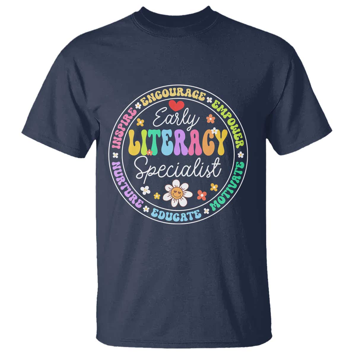 Early Literacy Specialist T Shirt Reading Dyslexia Awareness Month