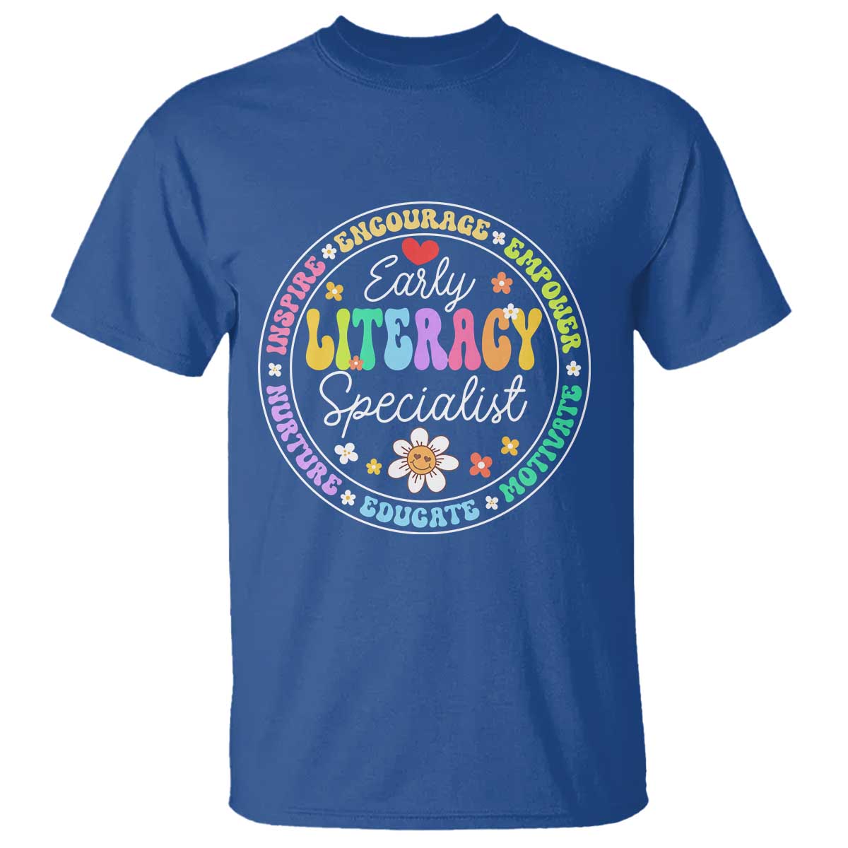 Early Literacy Specialist T Shirt Reading Dyslexia Awareness Month