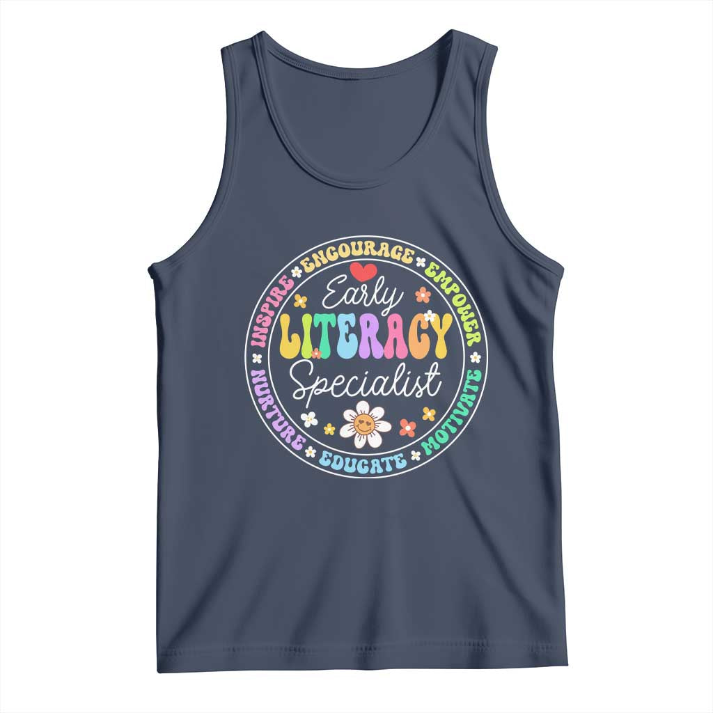 Early Literacy Specialist Tank Top Reading Dyslexia Awareness Month