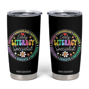 Early Literacy Specialist Tumbler Cup Reading Dyslexia Awareness Month