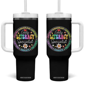 Early Literacy Specialist Tumbler With Handle Reading Dyslexia Awareness Month