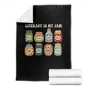 Literacy Is My Jam Throw Blanket SPED Teacher Special Education Life Dyslexia Reading