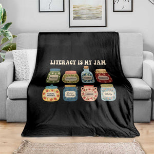 Literacy Is My Jam Throw Blanket SPED Teacher Special Education Life Dyslexia Reading