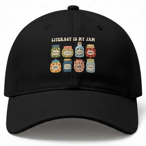 Literacy Is My Jam Baseball Cap SPED Teacher Special Education Life Dyslexia Reading