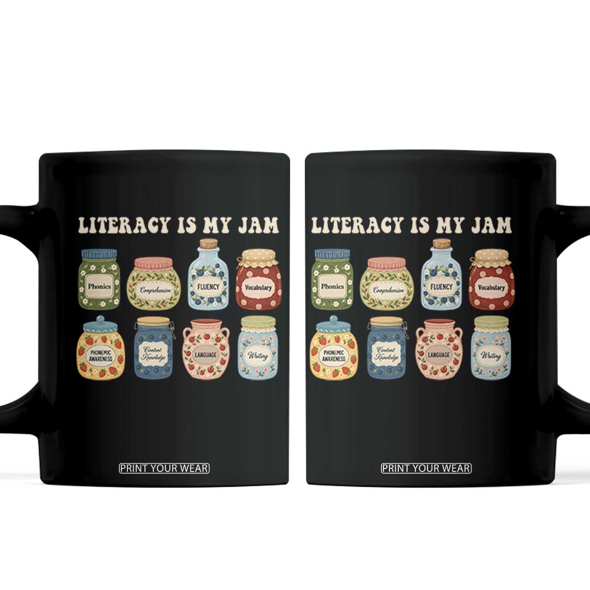 Literacy Is My Jam Coffee Mug SPED Teacher Special Education Life Dyslexia Reading