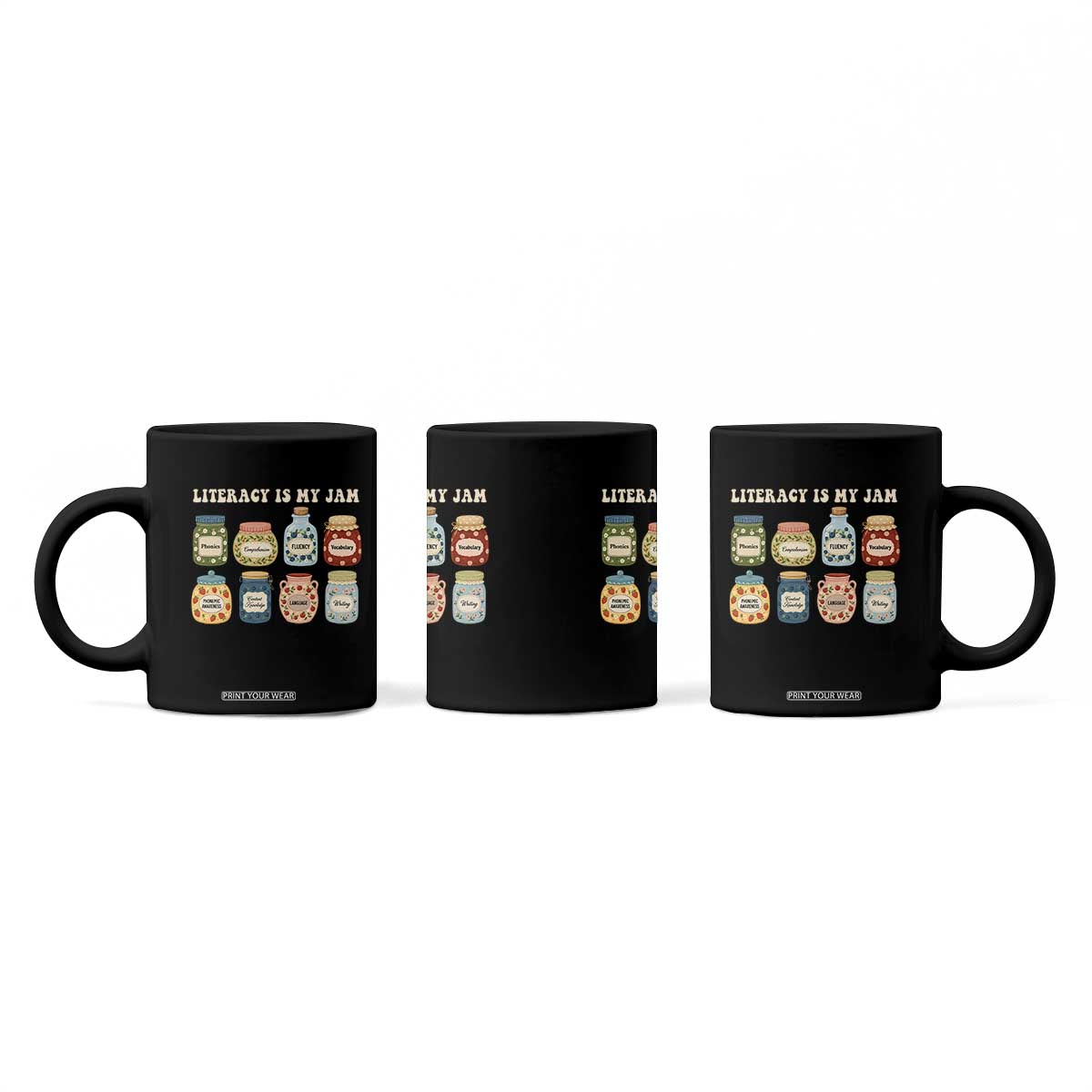Literacy Is My Jam Coffee Mug SPED Teacher Special Education Life Dyslexia Reading