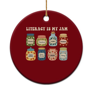 Literacy Is My Jam Ceramic Ornament SPED Teacher Special Education Life Dyslexia Reading