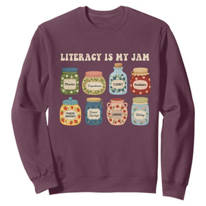 Literacy Is My Jam Sweatshirt SPED Teacher Special Education Life Dyslexia Reading
