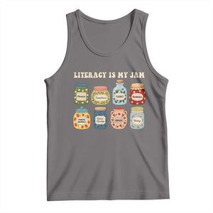 Literacy Is My Jam Tank Top SPED Teacher Special Education Life Dyslexia Reading
