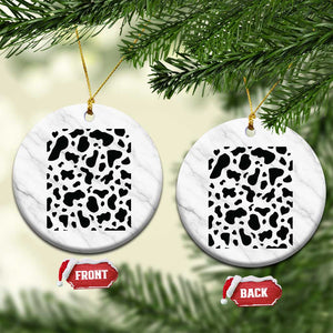 Western Cow Pattern Print Ceramic Ornament Bull Cow Lover Gift