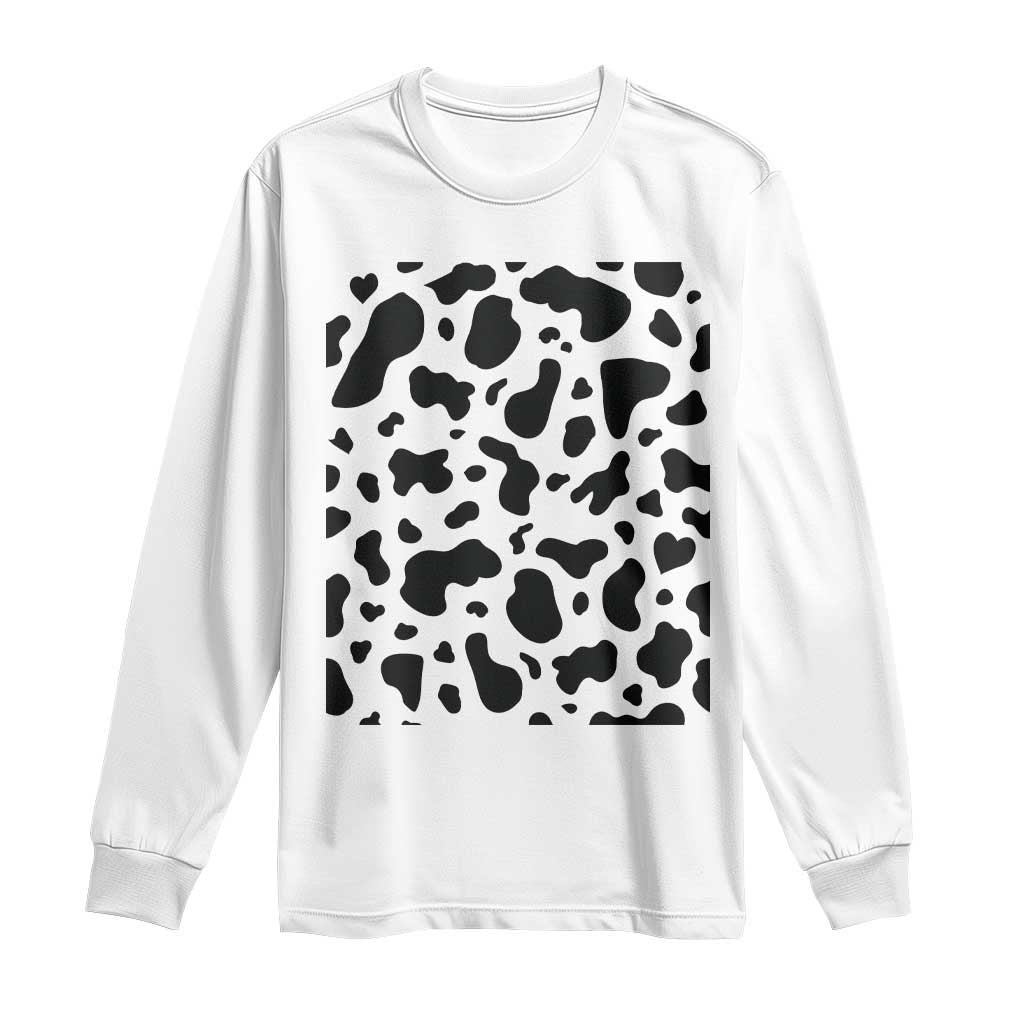 Western Cow Pattern Print Long Sleeve Shirt Bull Cow Lover Gift