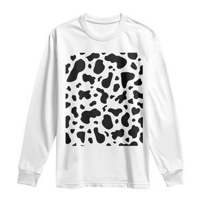 Western Cow Pattern Print Long Sleeve Shirt Bull Cow Lover Gift