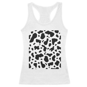 Western Cow Pattern Print Racerback Tank Top Bull Cow Lover Gift