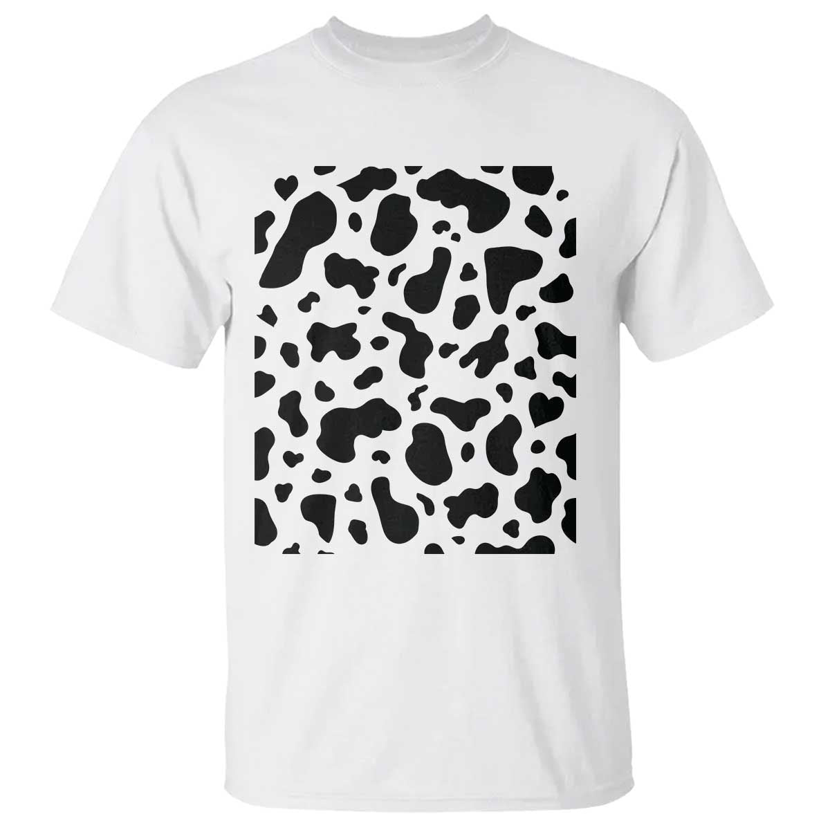 Western Cow Pattern Print T Shirt Bull Cow Lover Gift