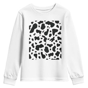 Western Cow Pattern Print Youth Sweatshirt Bull Cow Lover Gift