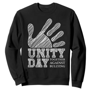 Anti Bullying Awareness Sweatshirt Unity Day Together Against Bullying Hand TS11 Black Print Your Wear